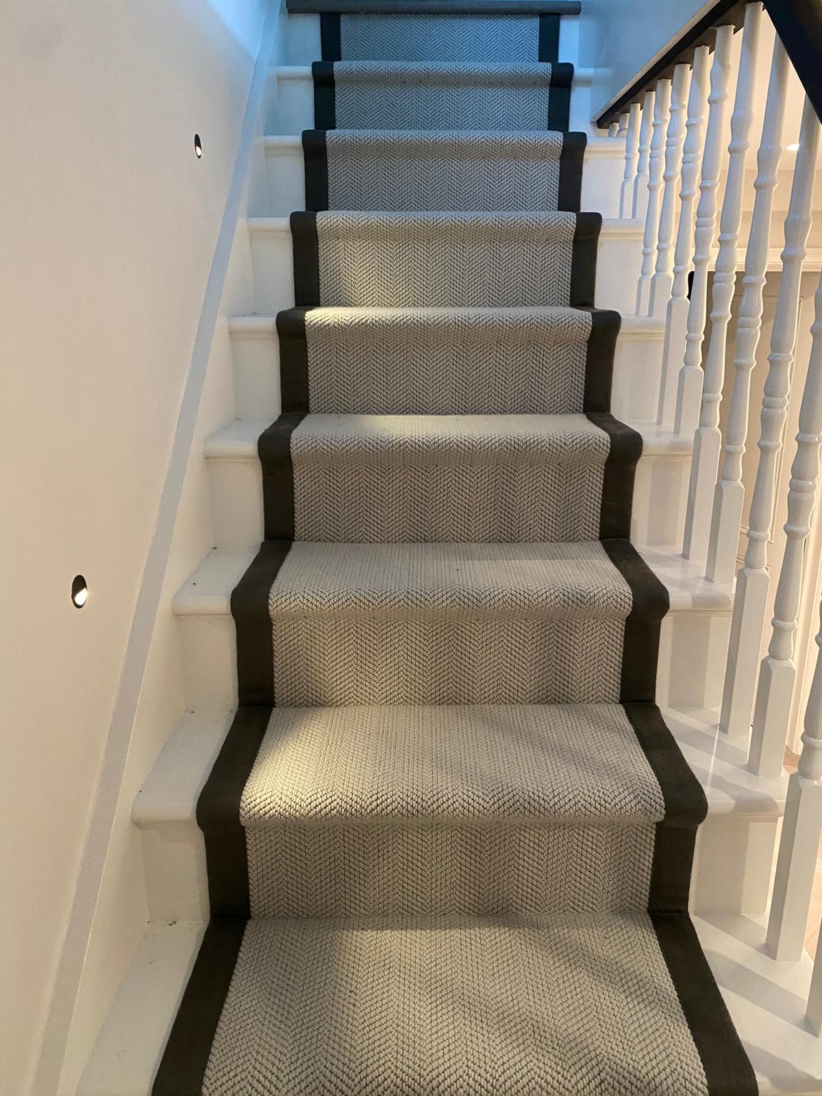 Fibre Carpets Wool Herringbone Chatsworth installation in Hampstead-1