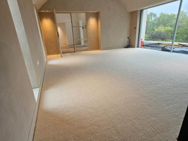 Fibre Carpets Wool Verbier Glacier installation in Mayfair