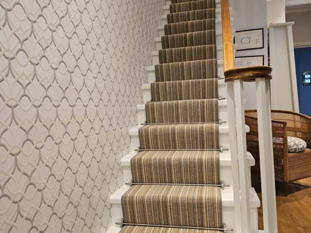 Likewise Floors Notting Hill Electronic Cinema carpet installation in Canary Wharf