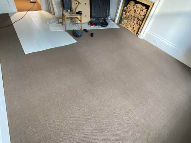 Likewise Floors Sisal Artist Turner carpet installation in Hampstead