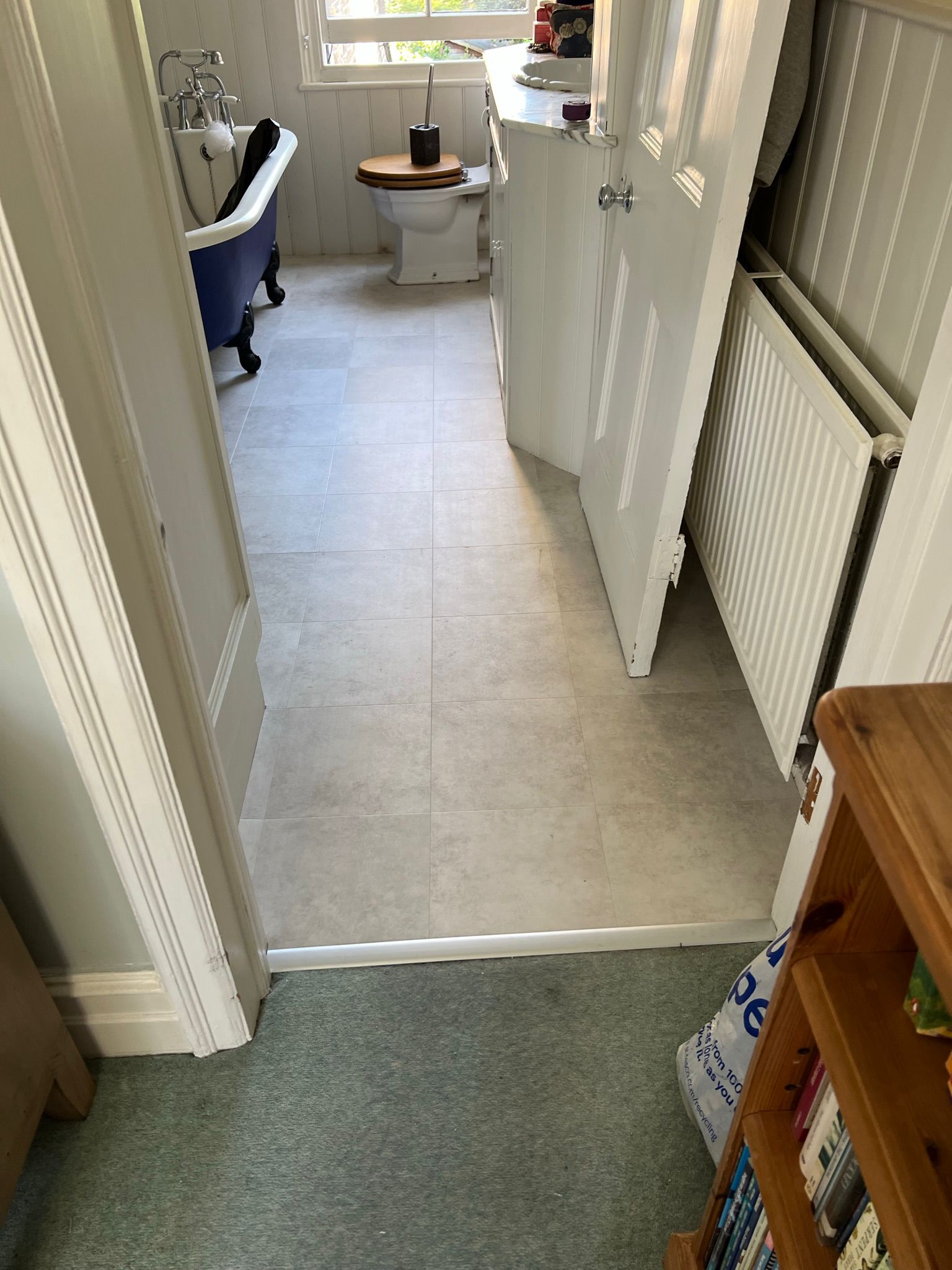 Amtico Spacia Stanton Stone installation in Kilburn-0