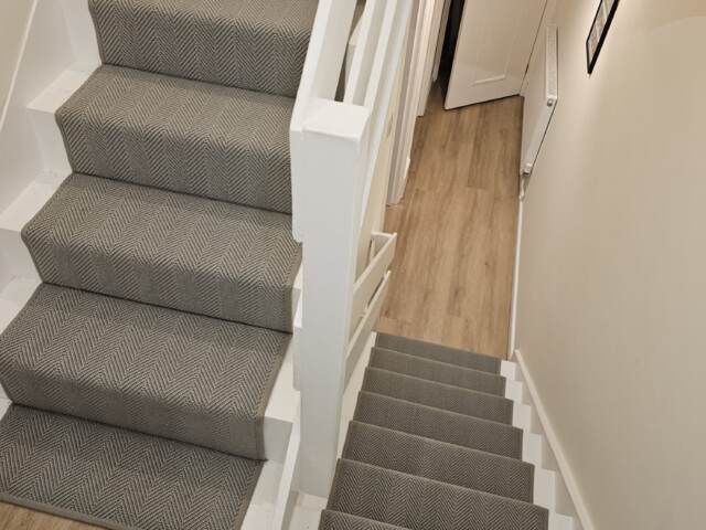 Brockway Carpets Gatsby Pistacchio installation in Shepherds Bush