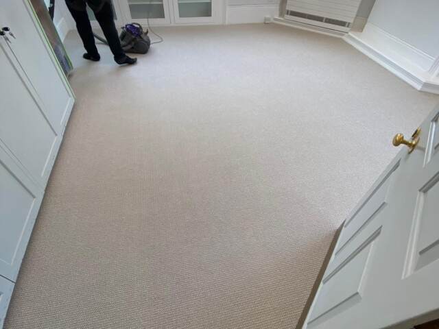 Elements London Havana Old Mural carpet installation in Docklands