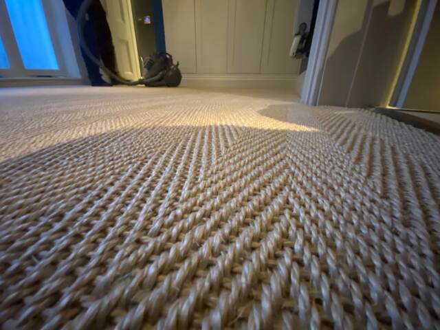Fibre Carpets Sisal Havana Argent installation in Camden
