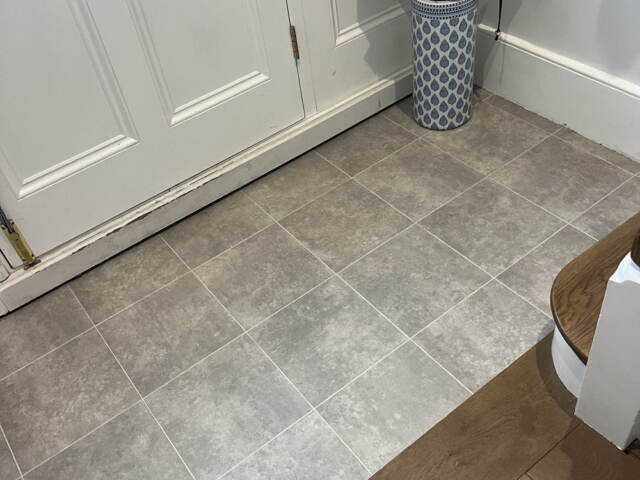 Amtico Spacia Monument Concrete installation in Southwark