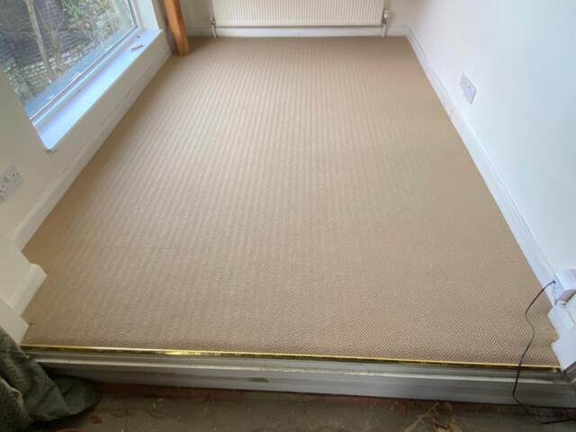 Crucial Trading Wilton Svelte Stone carpet installation in Camden