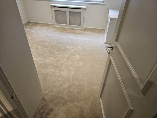 Elements London Wall Street Appletini carpet installation in Shepherds Bush