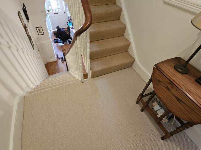 Fibre Carpets Sisal Artemis Bronze installation in Shepherds Bush