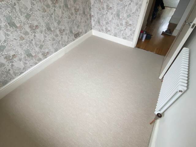 Fibre Carpets Flatweave Classics Panama Latte installation in Southwark