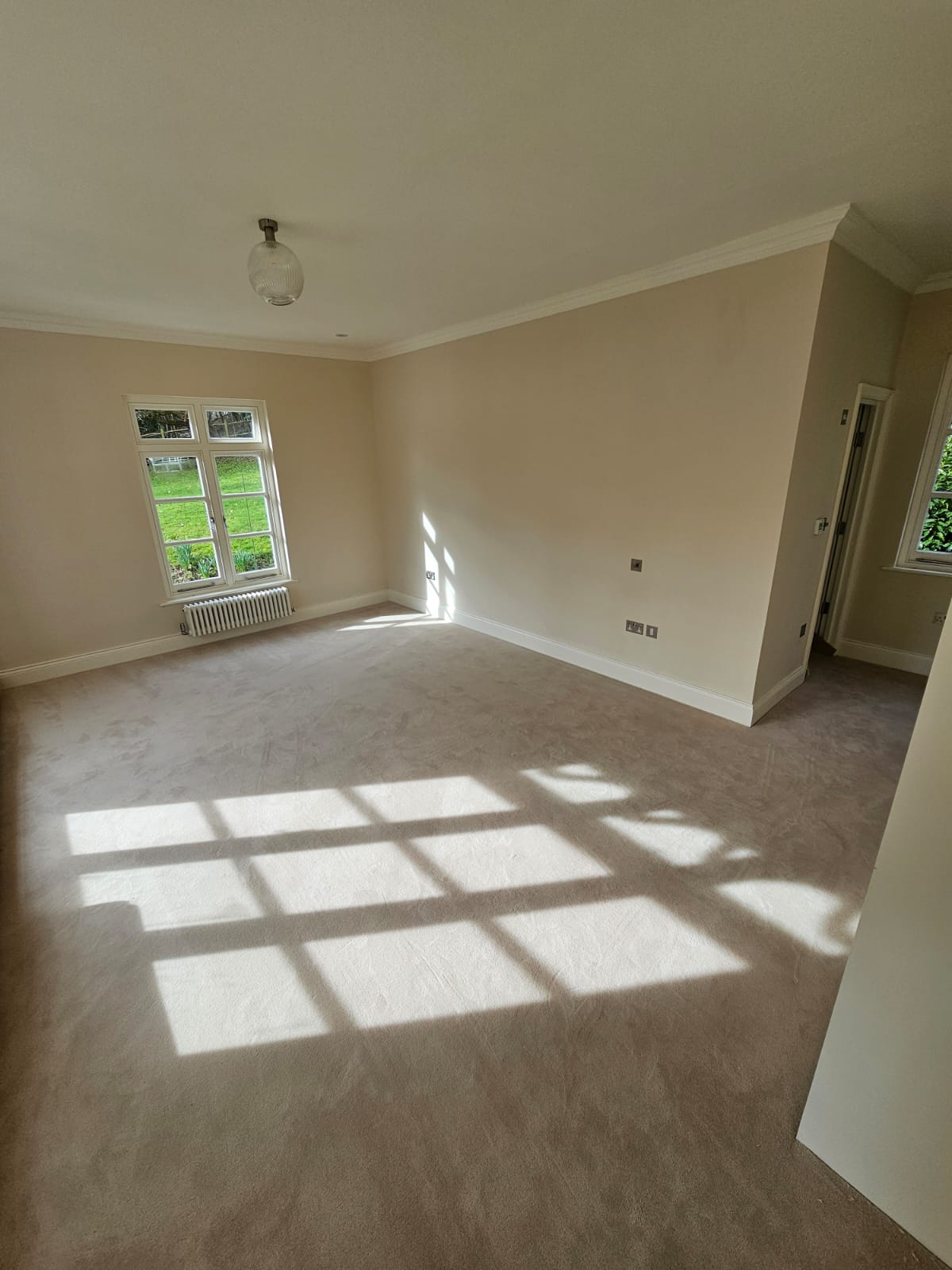 Westex Flooring Westend Velvet Prestige Magnolia carpet installation in Chiswick-2