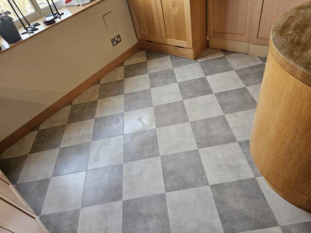 Amtico Signature Tyne Concrete & Chatham Concrete installation in Clapham