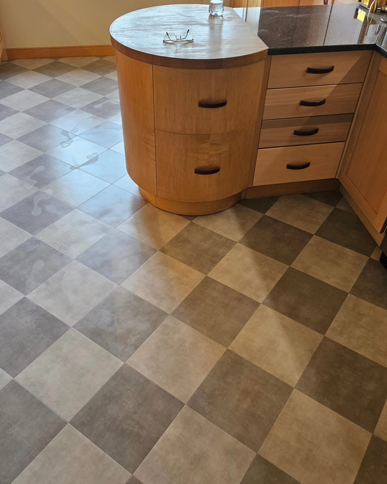 Amtico Signature Tyne Concrete & Chatham Concrete installation in Clapham-2