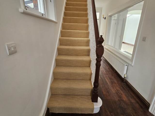 Fibre Carpets Sisal Easyclean Boucle Citrine installation in Clapham