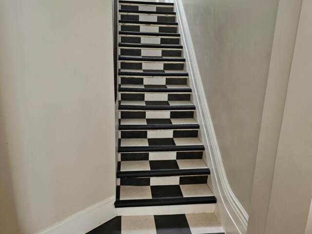 Amtico Spacia Black Marble & Amtico Spacia Snow installation in Ealing