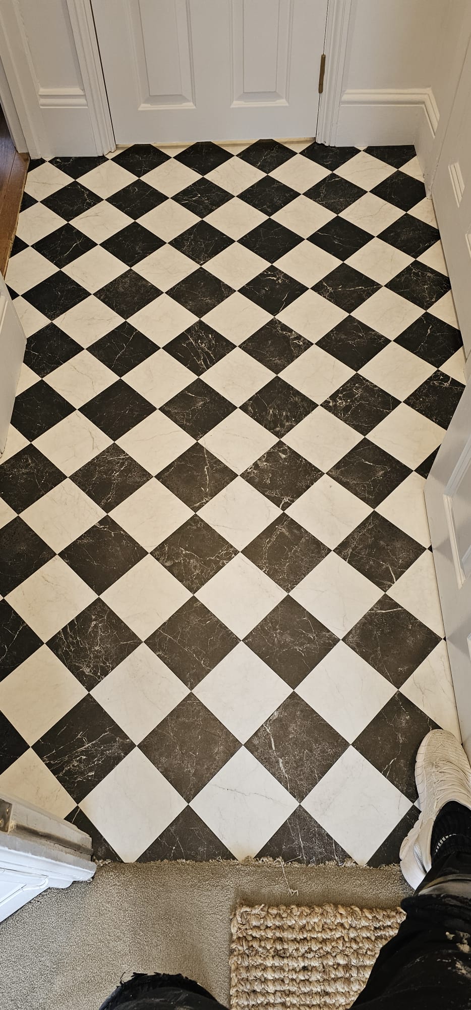 Amtico Signature Bianca Classic Marble & Nero Classic Marble installation in Lambeth-0