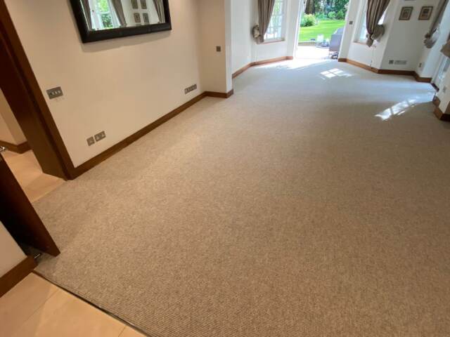 Axminster Carpets Cobble Weave Annaman Whirl installation in Hammersmith