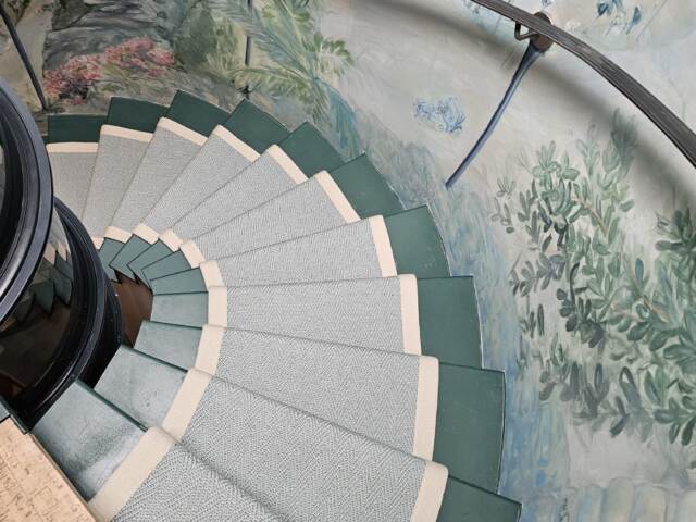 Crucial Trading Harmony Herringbone Pacific Blue HH250 carpet installation in Shepherds Bush