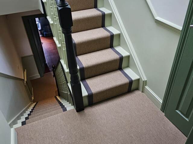 Fibre Carpets Flatweave Classics Small Boucle Ochre installation in Barnes