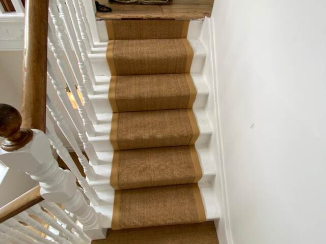 Fibre Carpets Sisal Boucle Saffron installation in Chiswick