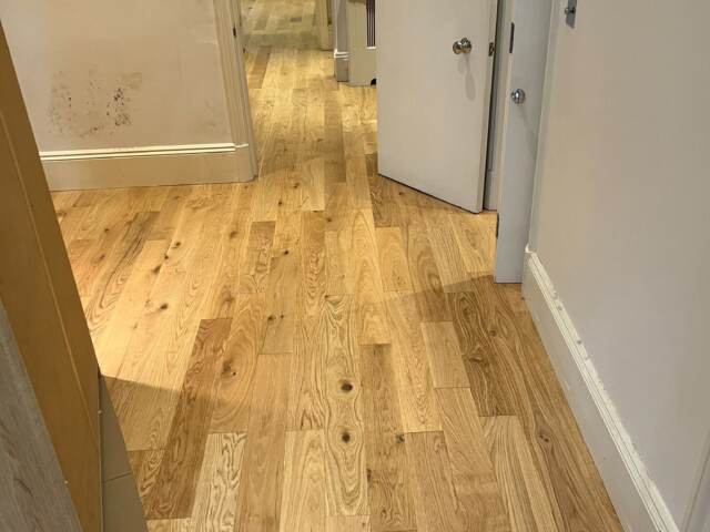 Furlong Flooring Next Step 125 Oak Rustic wood flooring installation in Canary Wharf