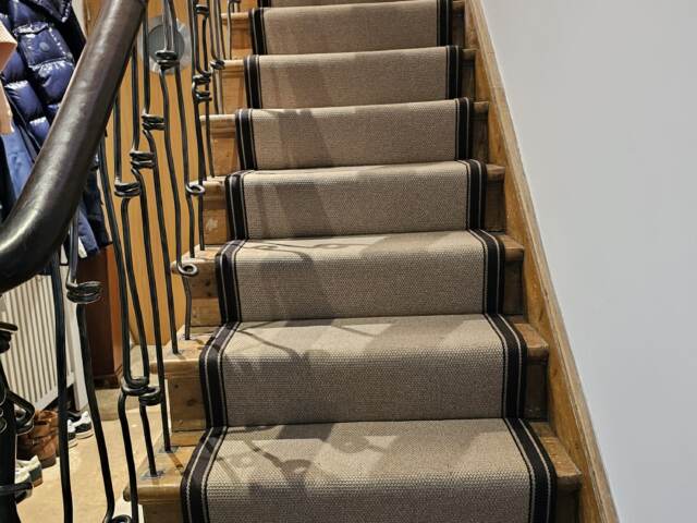 Rols Carpets Maya Gradient Licorice installation in Marylebone