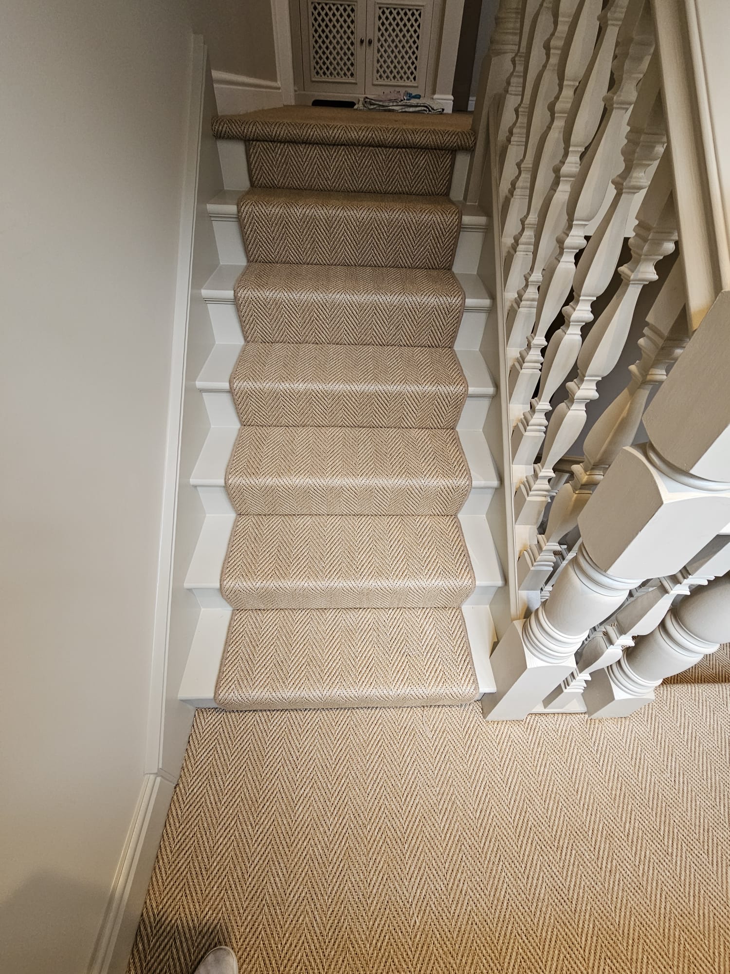 Westex Flooring Westend Velvet Prestige Magnolia carpet installation in Battersea-1