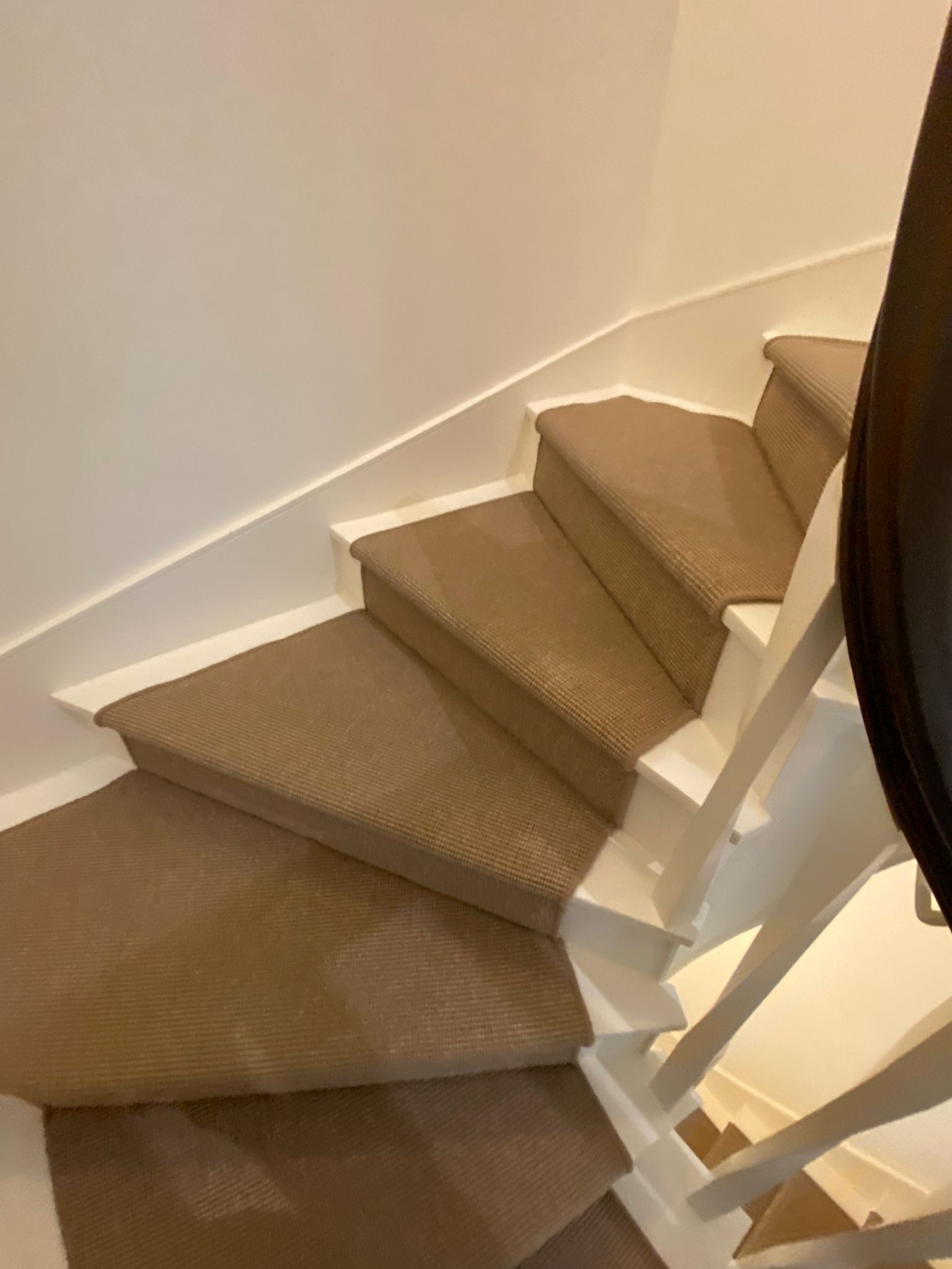 Fibre Carpets Sisal Easycare Boucle Cotswold installation in Canary Wharf-0