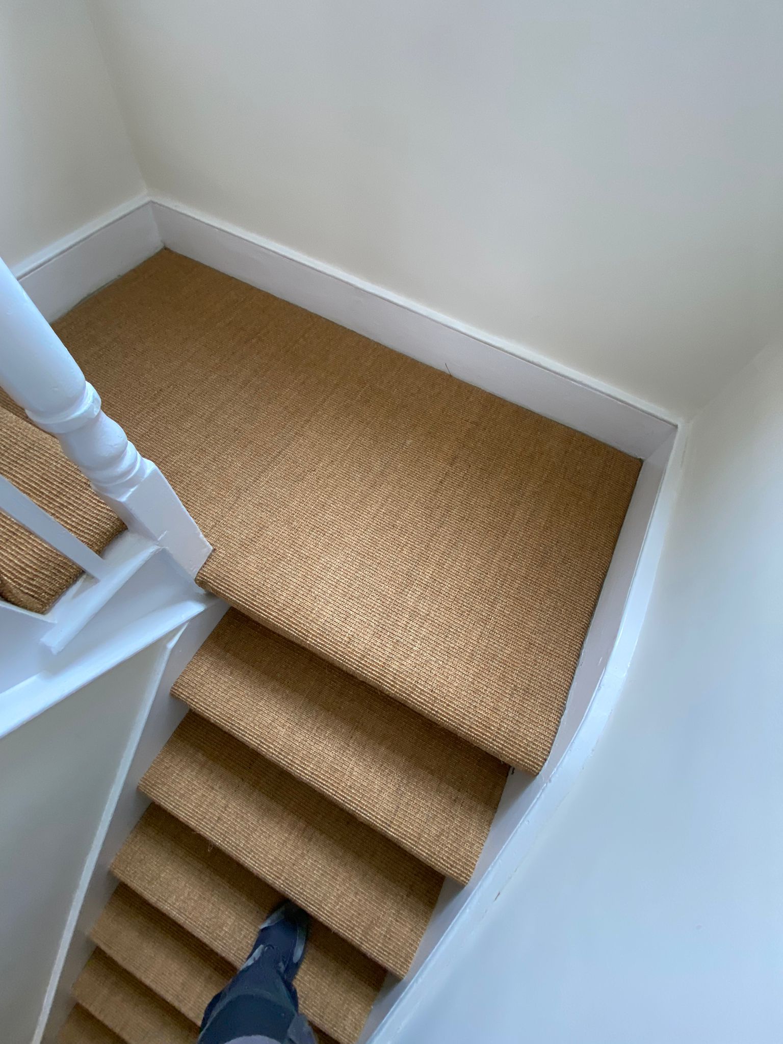 Kersaint Cobb Sisal Mini Boucle Amber carpet installation in Hammersmith-1