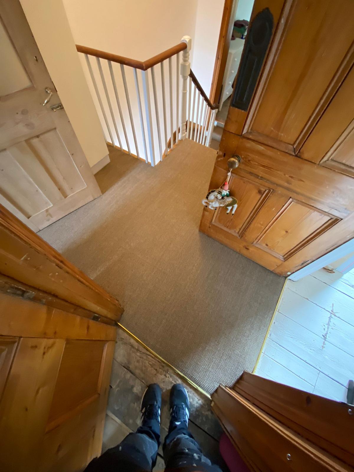 Kersaint Cobb Sisal Mini Boucle Natural Solder carpet installation in Fulham-1