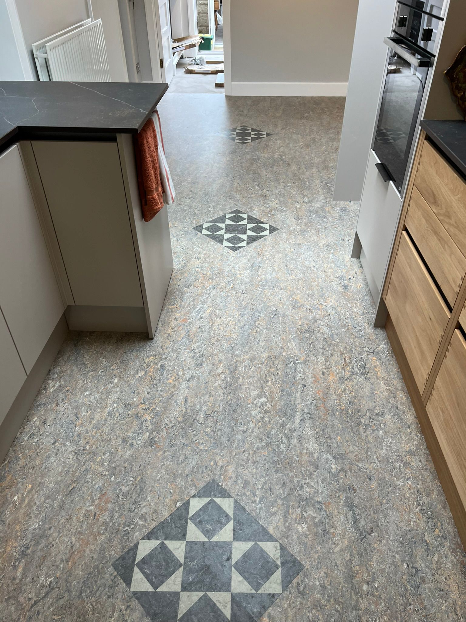 Marmoleum Real Granada installation in Borough-1