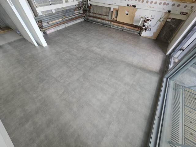 Amtico Signature Woolwich Concrete installation in Acton