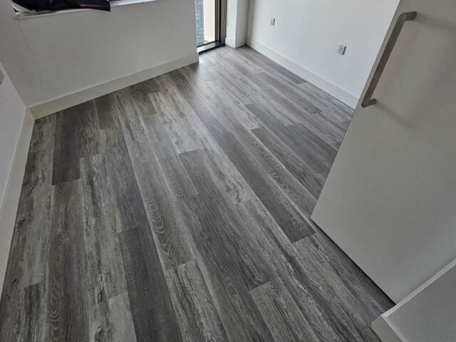 Amtico Spacia Urban Salvaged Timber installation in Paddington