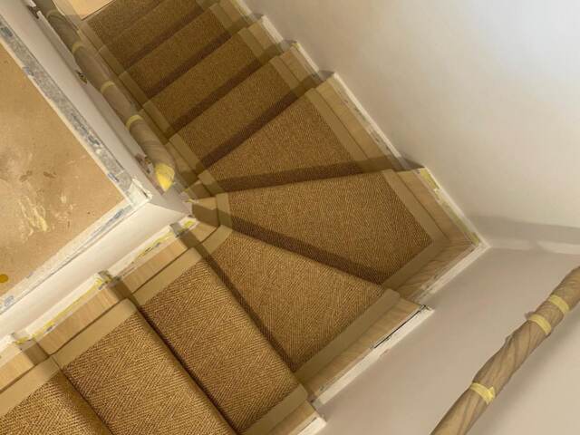 Fibre Carpets Sisal Havana Ore installation in Hammersmith