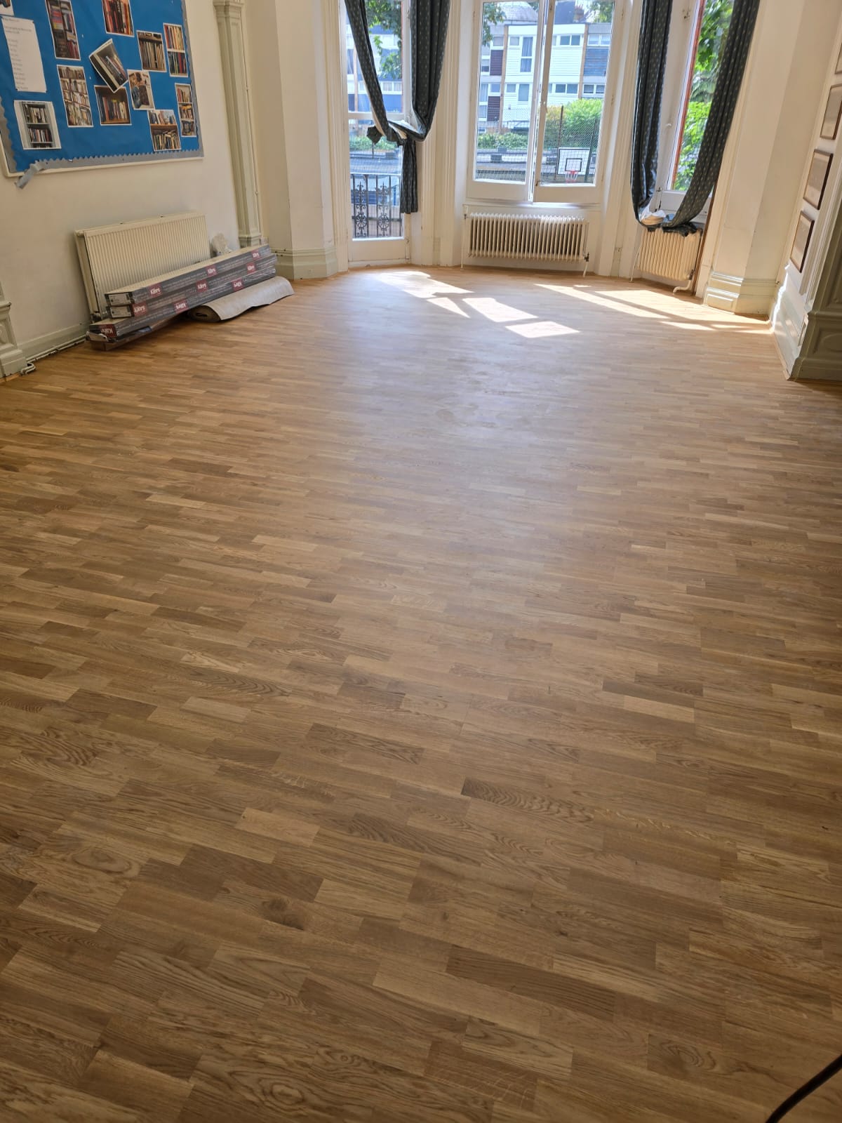 Kahrs Oak Urban Brown Strip Wood flooring installation in Earls Court-1