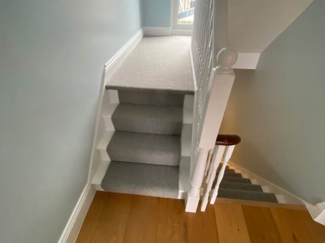 Likewise London Pot Pourri Nickel carpet installation in Battersea