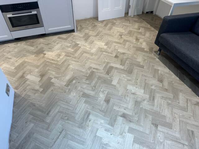 Amtico Spacia Sun Bleached Oak installation in Farringdon