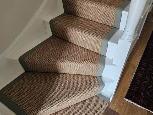 Crucial Trading Sisal Oriental Copper E102 carpet installation in Fulham
