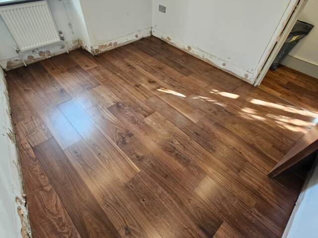 Furlong Flooring Next Step 189 Black Walnut wood flooring installation in Kensington