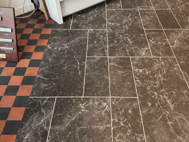 Amtico Flooring installations to our Kensington Flooring showroom!