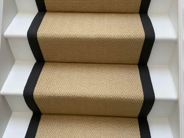 Crucial Trading Sisal Harmony Herringbone Sweet Barley HH254 carpet installation in Kilburn
