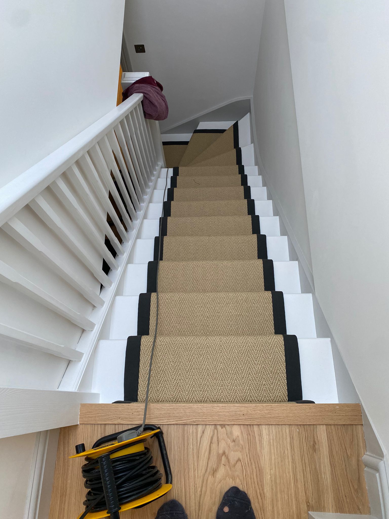 Crucial Trading Sisal Harmony Herringbone Sweet Barley HH254 Carpet Installation in Kilburn, Home, wide view