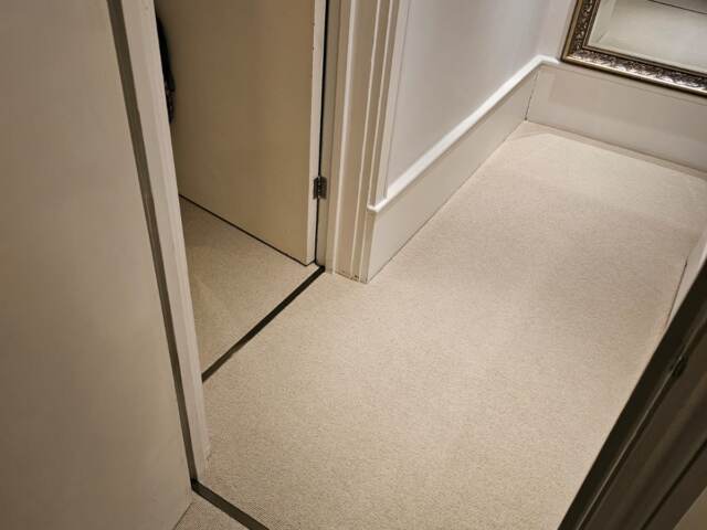 Westex Flooring Silken Velvet Chic Ecru carpet installation in Chelsea