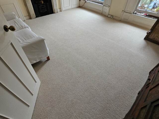 Westex Flooring Laverton Wool Loop Bone carpet installation in Balham