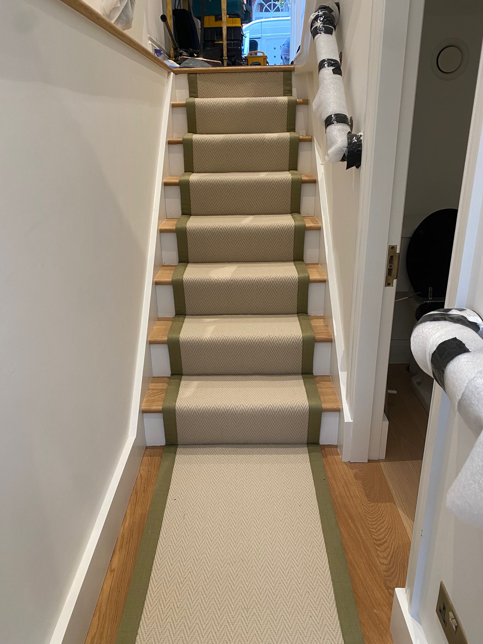 Crucial Trading Harmony Herringbone Light Caramel HH255 carpet installation in Kings Cross-2