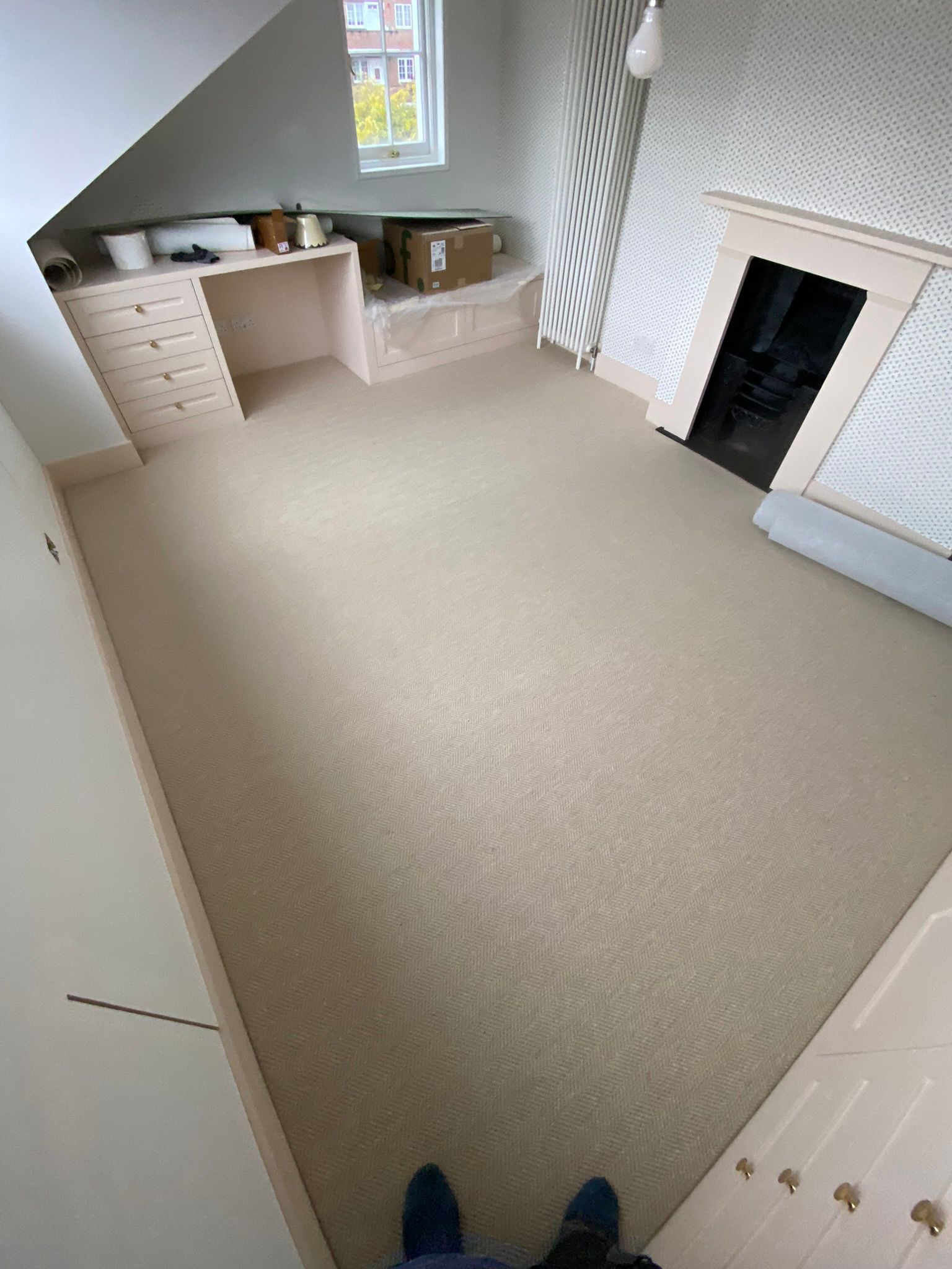 Crucial Trading Harmony Herringbone Light Caramel HH255 carpet installation in Kings Cross-6