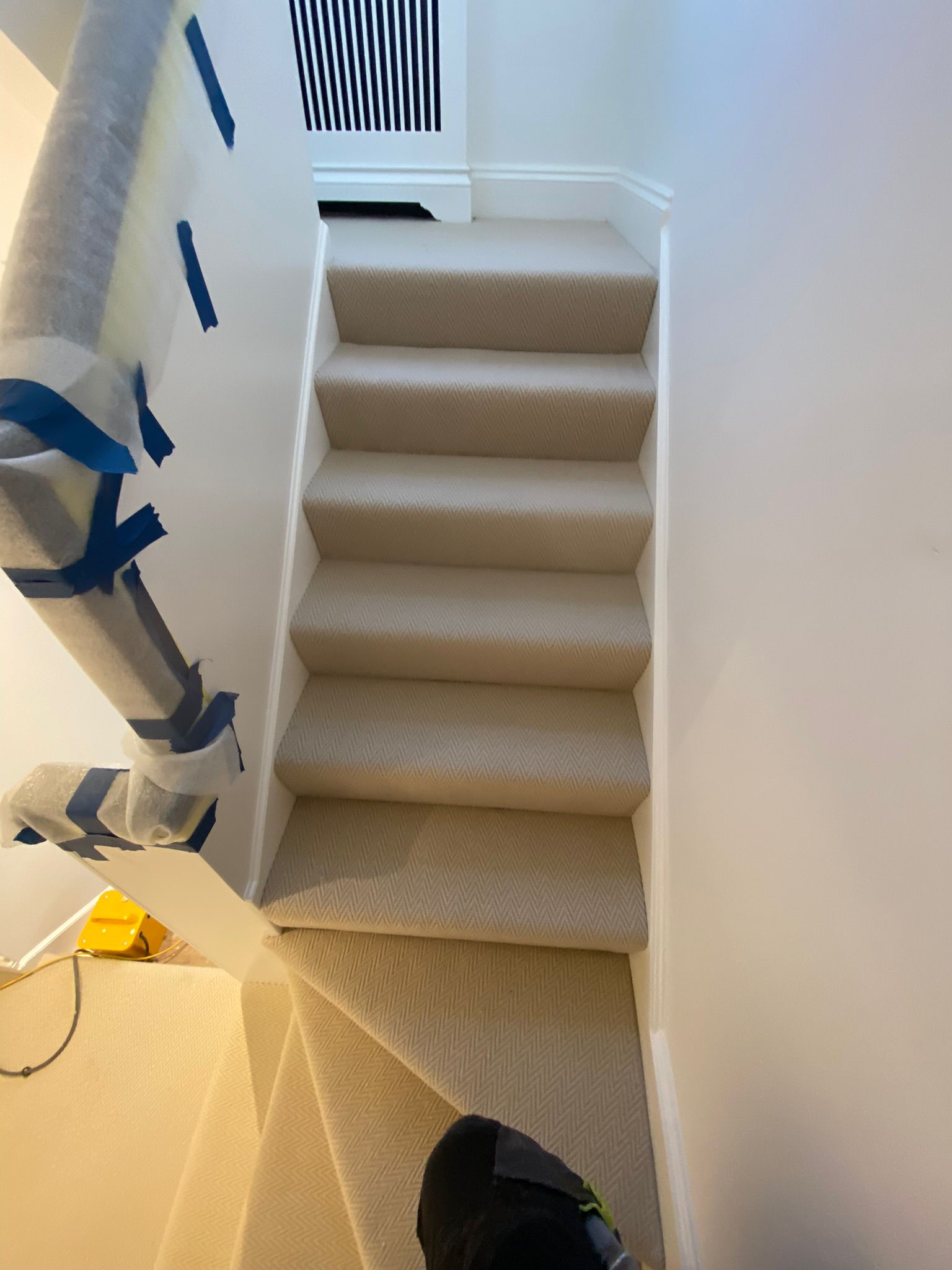 Fibre Carpets Wool Herringfine Fleece installation in Chiswick-2