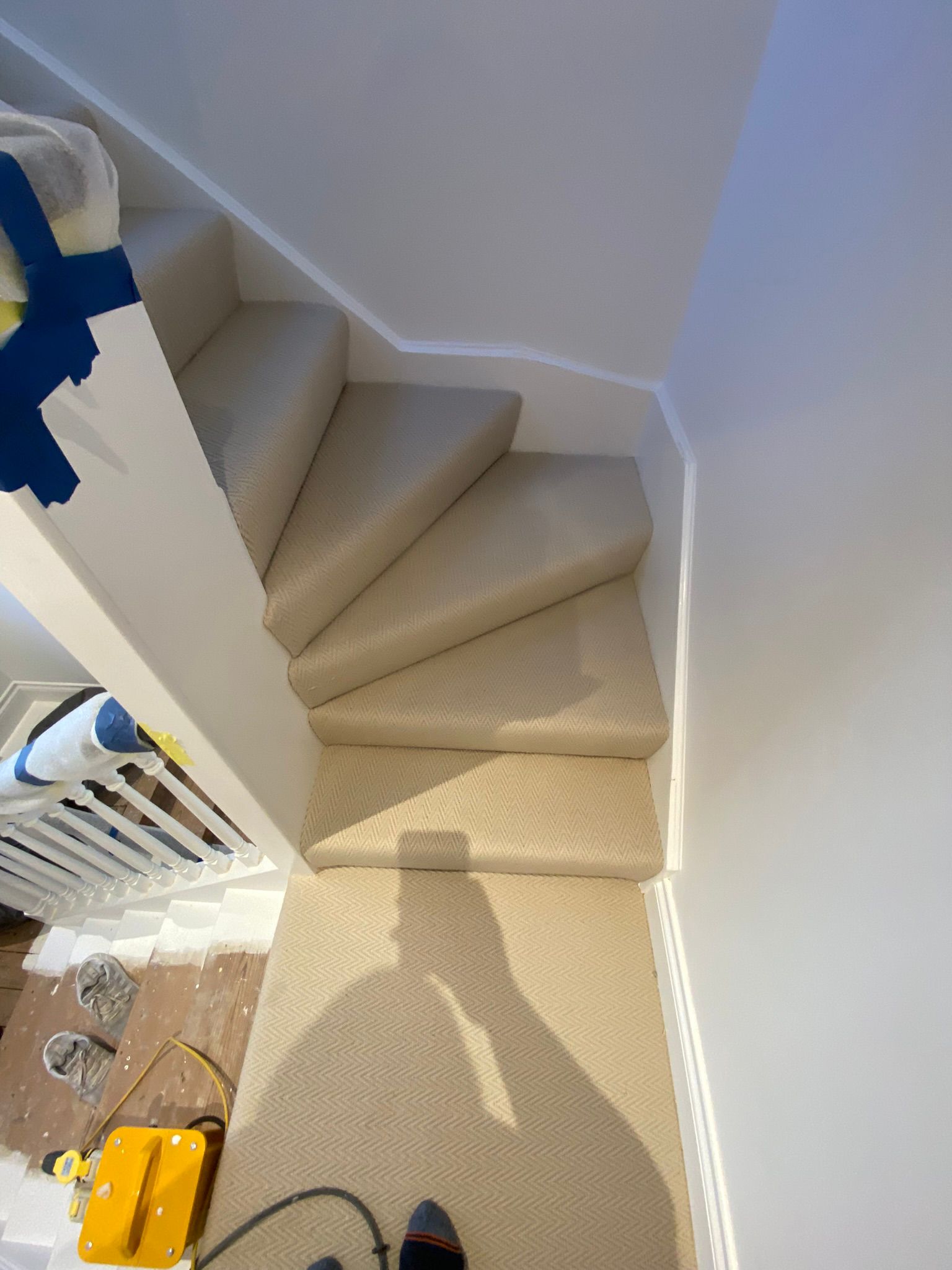 Fibre Carpets Wool Herringfine Fleece installation in Chiswick-3