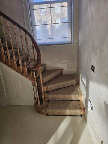 Kersaint Cobb Sisal Tigers Eye Copper carpet installation in Croydon-3