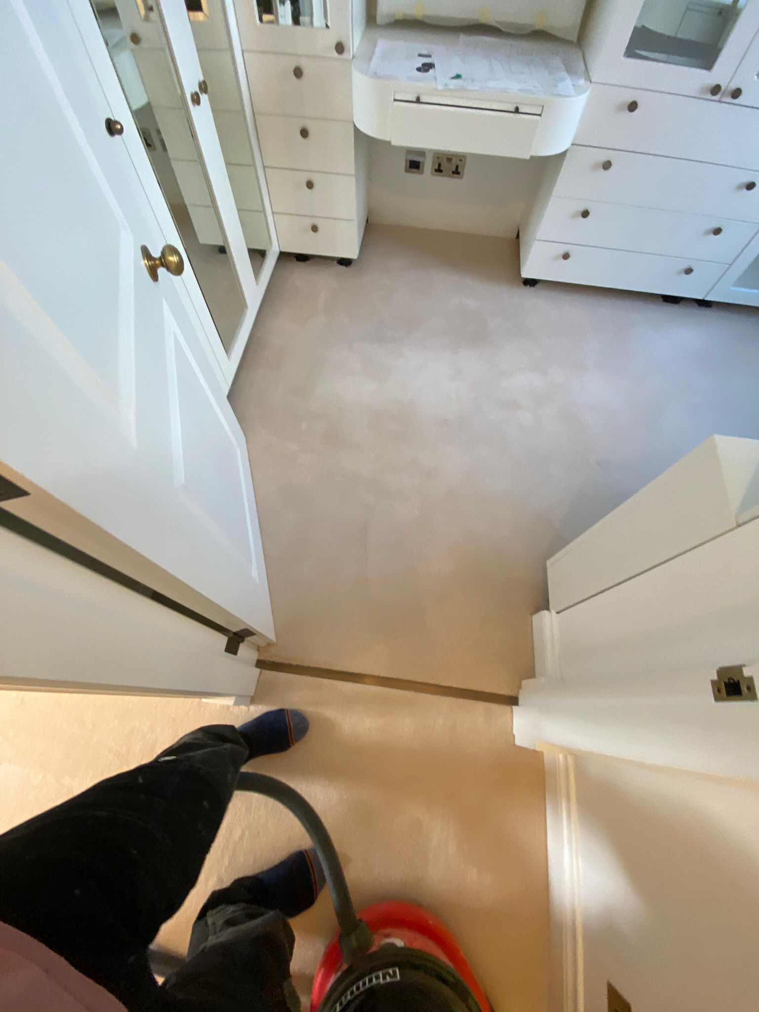 Westex Flooring Prestige Velvet Mascapone carpet installation in Fulham-1