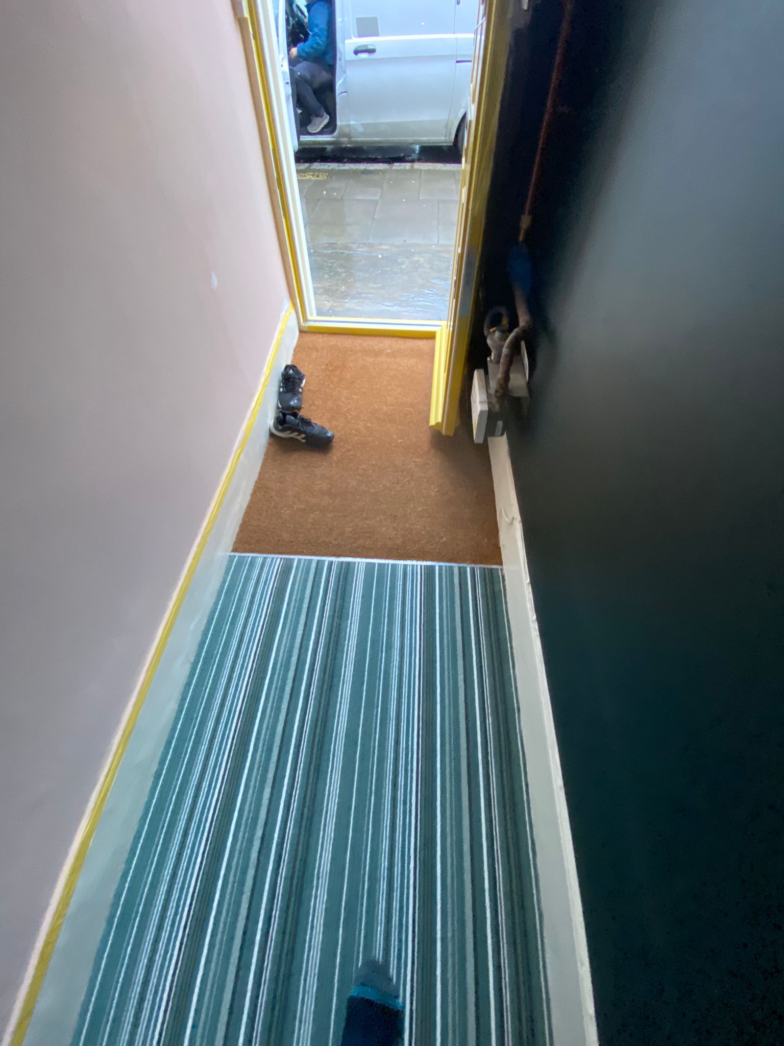 Crucial Trading Biscayne Stripe Evergreen BS106 carpet installation in-5